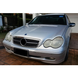 Купити Передня решітка Diamond Silver для Mercedes C-class W203 2000-2007рр