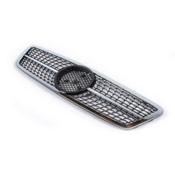 Купити Передня решітка Diamond Silver для Mercedes C-class W203 2000-2007рр