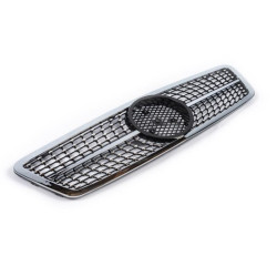 Купити Передня решітка Diamond Silver для Mercedes C-class W203 2000-2007рр