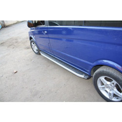 Купить Боковые пороги Tayga V2 (2 шт, алюм.) Короткая (short) и Средняя (long) для Mercedes Vito W639 2004-2014 гг