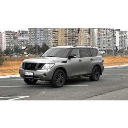 Купить Боковые пороги Vision New Grey (2 шт., алюминий) для Nissan Armada 2016-2024 гг