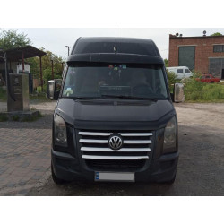 Купити Козирок на лобове скло на рамі V2 (чорний глянець, 5мм) для Volkswagen Crafter 2006-2016 рр