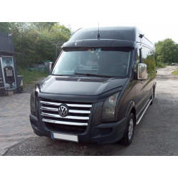 Купити Козирок на лобове скло на рамі V2 (чорний глянець, 5мм) для Volkswagen Crafter 2006-2016 рр