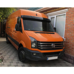 Купити Козирок на лобове скло на рамі V2 (чорний глянець, 5мм) для Volkswagen Crafter 2006-2016 рр