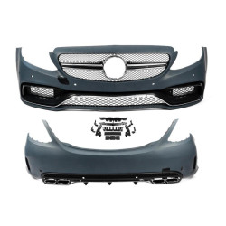 Купить Комплект обвесов с полным задним бампером (AMG C63-designs 2014-2018) для Mercedes C-сlass W205