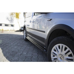 Купити Накладки на бічні пороги EuroCap (чорні) для Volkswagen Caddy 2010-2015 рр