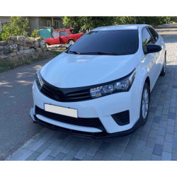Купити Накладка на передній бампер ЛИП (чорна) для Toyota Corolla 2013-2019 рр