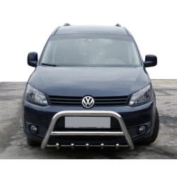 Купити Кенгурятник WT003-4 (нерж) 60 мм, з написом для Volkswagen Caddy 2015-2020 рр