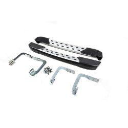 Купити Бокові пороги DOT-Line за колесом (2 шт., Алюм.) Середня база для Volkswagen Crafter 2006-2016 рр