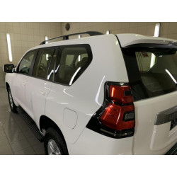 Купити Рейлінги турецька дизайн (Чорні, 2 шт) металеві ніжки для Toyota Land Cruiser Prado 150