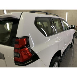 Купити Рейлінги турецька дизайн (Чорні, 2 шт) металеві ніжки для Toyota Land Cruiser Prado 150