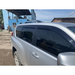 Купити Рейлінги турецька дизайн (Хром, 2 шт) металеві ніжки для Toyota Land Cruiser Prado 150