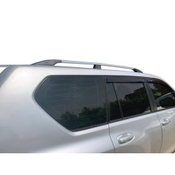 Купити Рейлінги турецька дизайн (Хром, 2 шт) металеві ніжки для Toyota Land Cruiser Prado 150