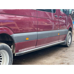 Купити Бокові пороги DOT-Line (2 шт., Алюм.) довга база для Volkswagen Crafter 2006-2016 рр