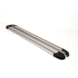 Купить Боковые пороги Maya Red-Grey (2 шт., алюминий) для Volkswagen Touareg 2002-2010 гг