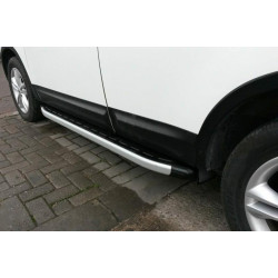 Купить Боковые пороги Fullmond (2 шт., алюм.) Длинная база для Nissan Qashqai 2010-2014 гг