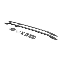 Купити Рейлінги Чорні Максі, пластикові ніжки для Ford Connect 2014-2021 рр