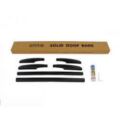 Купити Рейлінги OmsaLine Solid (2 шт, чорні) для Toyota Auris 2007-2012 рр