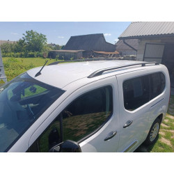 Купити Рейлінги OmsaLine Solid (2 шт, чорні) Коротка база для Toyota Proace City