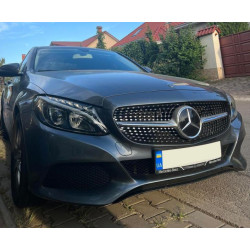 Купити Передня решітка Diamond Silver (для Avantgarde/AMG-Line/C43 AMG) 2014-2018, з камерою для Mercedes C-сlass W205 рр
