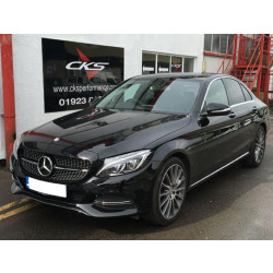 Купити Передня решітка Diamond Silver (для Avantgarde/AMG-Line/C43 AMG) 2014-2018, з камерою для Mercedes C-сlass W205 рр