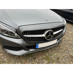Купити Передня решітка Diamond Silver (для Avantgarde/AMG-Line/C43 AMG) 2014-2018, з камерою для Mercedes C-сlass W205 рр