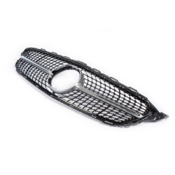 Купити Передня решітка Diamond Silver (для Avantgarde/AMG-Line/C43 AMG) 2014-2018, з камерою для Mercedes C-сlass W205 рр