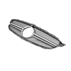 Купити Передня решітка AMG Silver (для Avantgarde/AMG-Line/C43 AMG) 2018-2025, з камерою для Mercedes C-сlass W205 рр