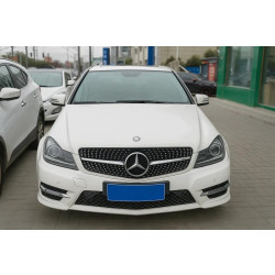 Купити Передня решітка Diamond Silver (для C63) 2012-2015 для Mercedes C-class W204 рр
