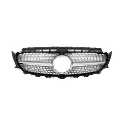 Купить Передняя решетка Diamond Silver (для 2016-2020) Без места под камеру для Mercedes E-class coupe C238