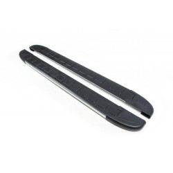 Купить Боковые пороги Duru (2 шт., алюминий) для Jeep Cherokee/Liberty 2002-2007 гг