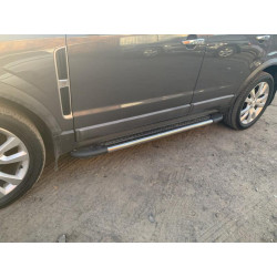 Купити Бокові пороги Maydos V1 (2 шт., Алюміній -2025 нерж) 2016-2018 для Opel Antara рр