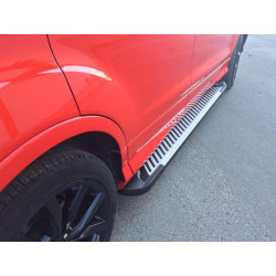 Купить Боковые пороги Line (2 шт., алюминий) С окрашенной листвой на дверях для Ford Kuga/Escape 2013-2019 гг