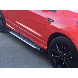 Купить Боковые пороги Line (2 шт., алюминий) С окрашенной листвой на дверях для Ford Kuga/Escape 2013-2019 гг