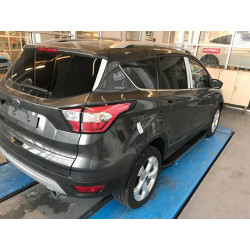 Купить Боковые пороги Bosphorus Grey (2 шт., алюминий) С черной листвой на дверях для Ford Kuga/Escape 2013-2019 гг