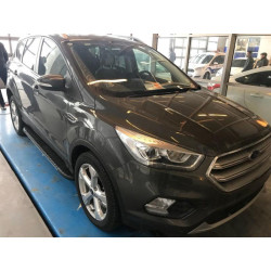 Купить Боковые пороги Bosphorus Grey (2 шт., алюминий) С окрашенной листвой на дверях для Ford Kuga/Escape 2013-2019 гг