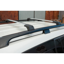 Купить Перемычки на рейлинги без ключа Flybar V1 (2 шт) до 110 см, Серый для Volkswagen Touareg 2002-2010 гг