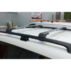 Купить Перемычки на рейлинги без ключа Flybar V1 (2 шт) до 110 см, Серый для Volkswagen Touareg 2002-2010 гг