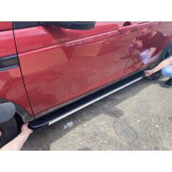 Купити Бокові пороги Maya V1 (2 шт., Алюміній) 2014-2019 для Land Rover Discovery Sport