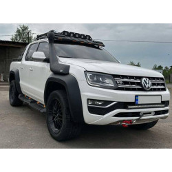Купить Боковые пороги Dakar V2 с LED (2 шт, металл) для Volkswagen Amarok 2010-2022 гг