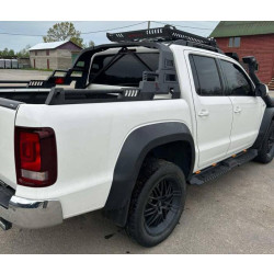 Купить Боковые пороги Dakar V2 с LED (2 шт, металл) для Volkswagen Amarok 2010-2022 гг