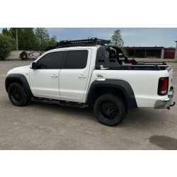 Купить Боковые пороги Dakar V2 с LED (2 шт, металл) для Volkswagen Amarok 2010-2022 гг