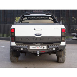 Купить Усиленный задний бампер Dakar Чёрный, под сенсор, с подсветкой для Ford Ranger 2011-2022 гг