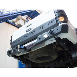 Купить Усиленный задний бампер Dakar Чёрный, под сенсор, с подсветкой для Ford Ranger 2011-2022 гг