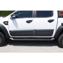 Купить Боковые пороги Dakar V1 без LED (2 шт, металл) для Isuzu D-Max 2019- гг