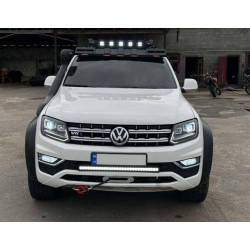 Купить Козырек лобового стекла под багажник DAKAR (LED) для SsangYong Musso ІІ 2018- гг