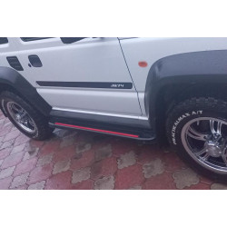 Купить Боковые пороги Maya Red (2 шт., алюминий) для Suzuki Jimny 2018- рр