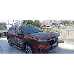 Купити Бокові пороги Duru (2 шт., Алюміній) для Suzuki SX4 S-Cross 2021- рр