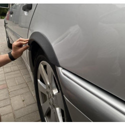 Купить Накладки на арки (4 шт, черные, ABS-пластик) для Mercedes C-class W202 1993-2001 гг