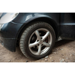 Купить Накладки на арки (4 шт, черные, ABS-пластик) для Mercedes A-сlass W168 1997-2004 гг